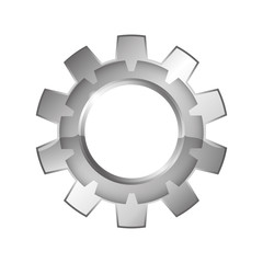 Machine part concept represented by gear icon. Isolated and flat illustration