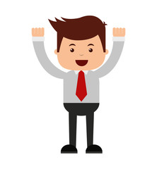 man businessman cartoon character icon