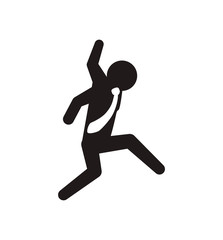 Pictogram concept represented by businessman con. Isolated and flat illustration