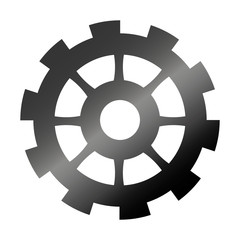 flat design single gear icon vector illustration