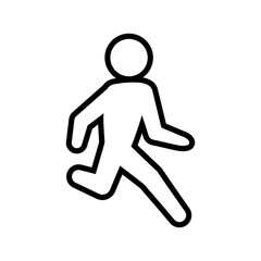 Person concept represented by male pictogram icon. Isolated and flat illustration