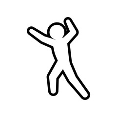 Person concept represented by male pictogram icon. Isolated and flat illustration