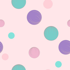  Vector image with beads, seamless pattern, beads in color.