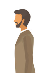flat design businessman profile icon vector illustration