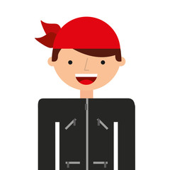 motorcyclist avatar man icon