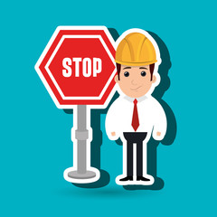 man construction tool work vector illustration graphic