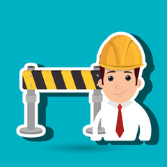 man construction tool work vector illustration graphic