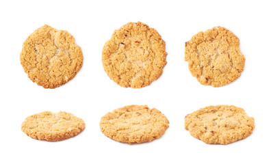 Oatmeal cookie isolated