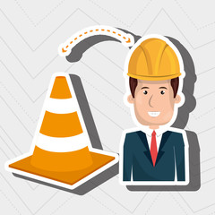 man construction tool work vector illustration graphic