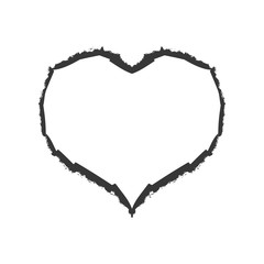 Love concept represented by heart icon. Isolated and flat illustration