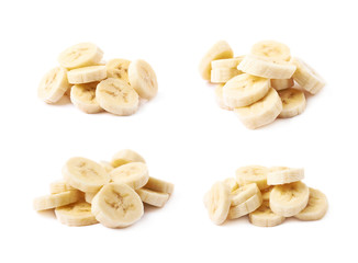 Banana slice isolated