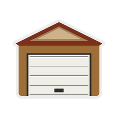 Repair and home concept represented by garage icon. Isolated and flat illustration