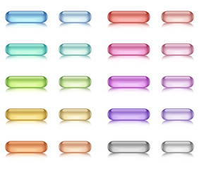 Glossy pill buttons