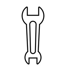 Tool and repair concept represented by wrench icon. Isolated and flat illustration