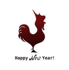 The cute red rooster icon as a symbol of the  2017 year.