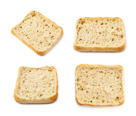 Single piece of bread bun isolated