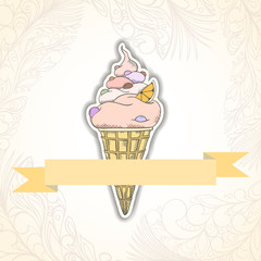 Ice cream invitation card