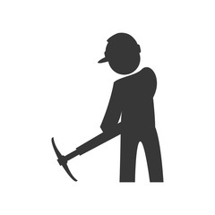 Repair and construction concept represented by constructer pictogram icon. Isolated and flat illustration