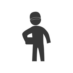 Delivery concept represented by deliver pictogram icon. Isolated and flat illustration