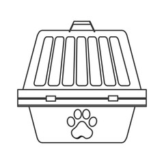 flat design pet first aid kit icon vector illustration