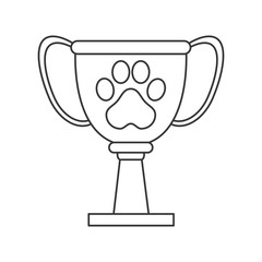 flat design pet award icon vector illustration