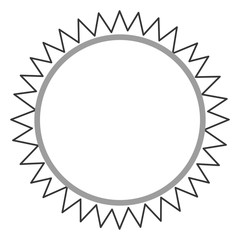 flat design circular badge icon vector illustration