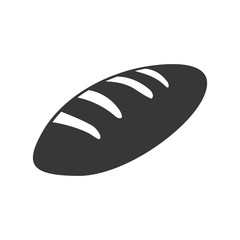 Bakery concept represented by bread icon. Isolated and flat illustration