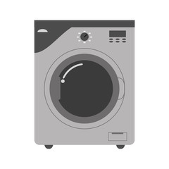 flat design washing machine icon vector illustration