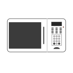 flat design microwave oven icon vector illustration