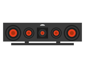 flat design stereo system icon vector illustration