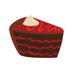 Bakery concept represented by cake icon. Isolated and flat illustration