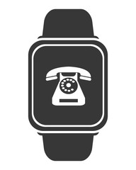 flat design smart watch icon vector illustration