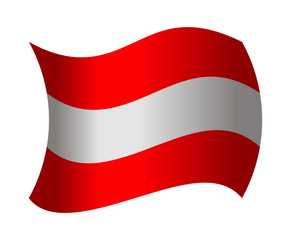 austria flag waving in the wind