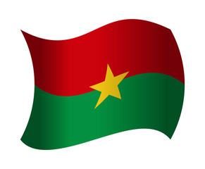 burkina faso flag waving in the wind