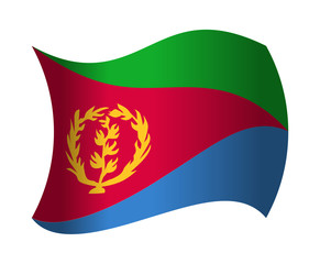 Fototapeta premium eritrea flag waving in the wind