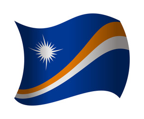 marshall islands flag waving in the wind