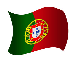 Obraz premium portugal flag waving in the wind