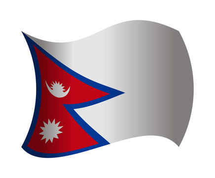 nepal flag waving in the wind