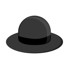 flat design retro hat icon vector illustration