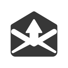 Email concept represented by envelope icon. Isolated and flat illustration