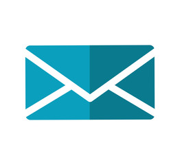 Email concept represented by envelope icon. Isolated and flat illustration