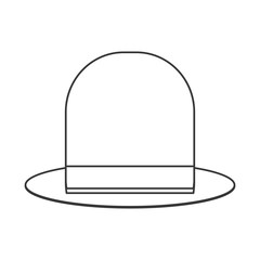 flat design retro hat icon vector illustration