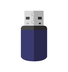 Gadget and technology concept represented by usb icon. Isolated and flat illustration