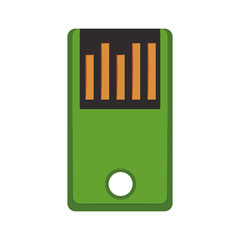 Gadget and technology concept represented by usb icon. Isolated and flat illustration