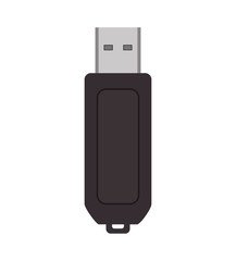 Gadget and technology concept represented by usb icon. Isolated and flat illustration