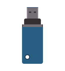 Gadget and technology concept represented by usb icon. Isolated and flat illustration