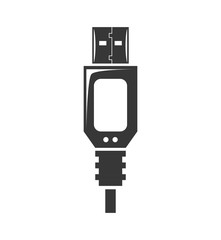Gadget and technology concept represented by usb icon. Isolated and flat illustration