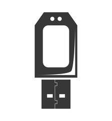 Gadget and technology concept represented by usb icon. Isolated and flat illustration