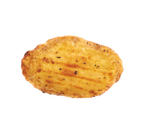 Baked potato slice composition, isolated