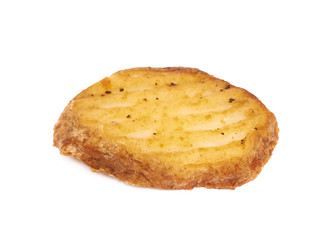 Baked potato slice composition, isolated